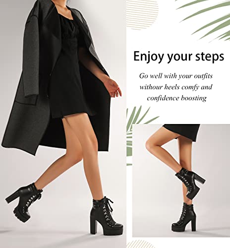 Susanny Platform Heel Boots in Black - Size 9.5