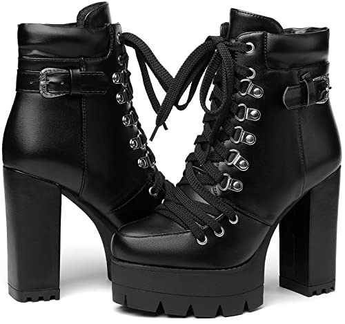 Susanny Platform Heel Boots in Black - Size 9.5