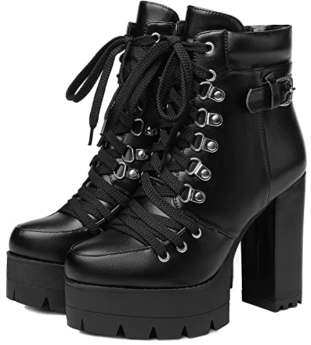 Susanny Platform Heel Boots in Black - Size 9.5