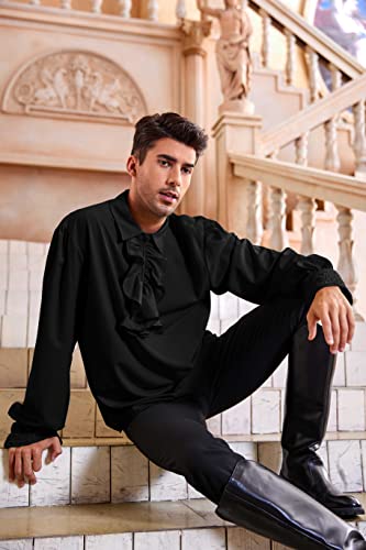 Men's Pirate Vampire Steampunk Gothic Ruffled Shirt