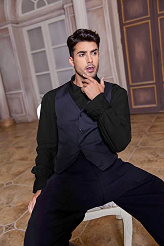 Men's Pirate Vampire Steampunk Gothic Ruffled Shirt