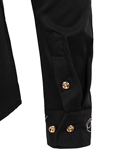 Men's Irregular Hem Slim Fit Mandarin Collar Shirt