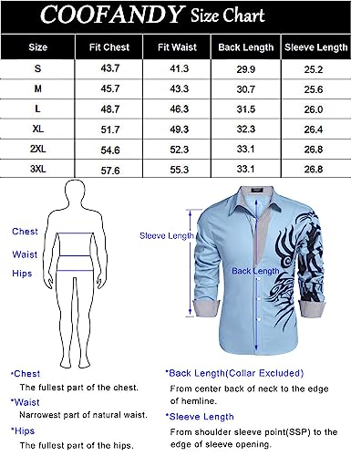 Men's Fantasy Print Button Down Dress Shirt