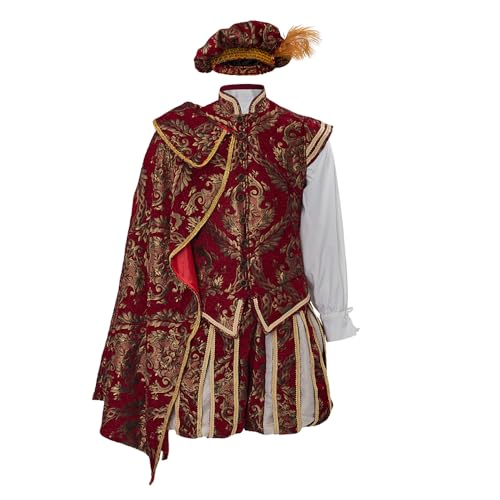 Willyacos Men's Tudor King Nobleman Costume Set