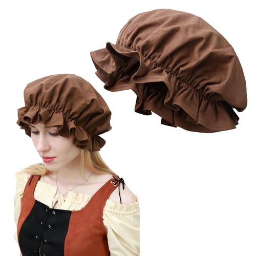 FURPHI Victorian Bonnet for Women - Brown Hatter