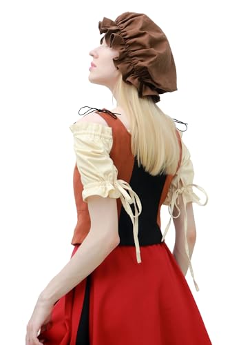 FURPHI Victorian Bonnet for Women - Brown Hatter