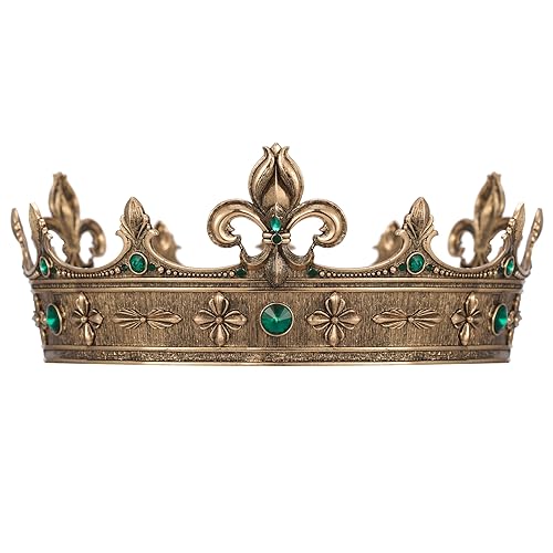 Fleur-de-lis King Crown for Men, Medieval Royalcore