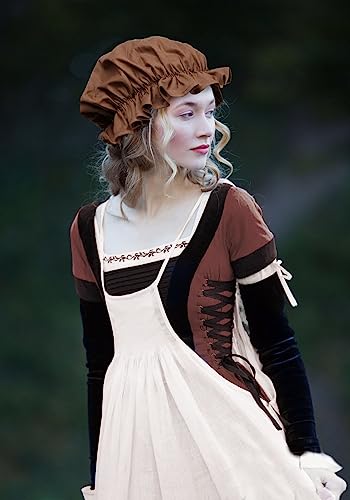 FURPHI Victorian Bonnet for Women - Brown Hatter