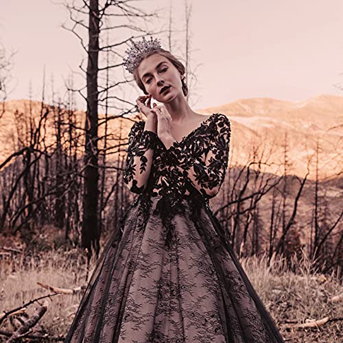 Baroque Queen Crown: Gothic Tiara for Women