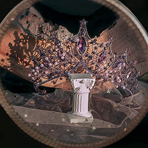 Baroque Queen Crown: Gothic Tiara for Women