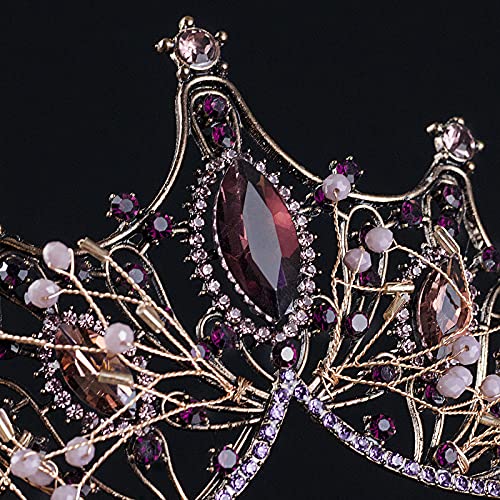 Baroque Queen Crown: Gothic Tiara for Women