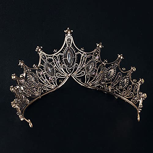 Baroque Queen Crown: Gothic Tiara for Women