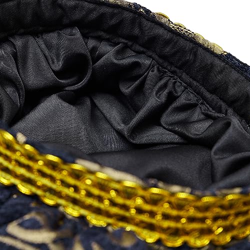 Willyacos Men's Medieval Tudor Feather Muffin Top Hat