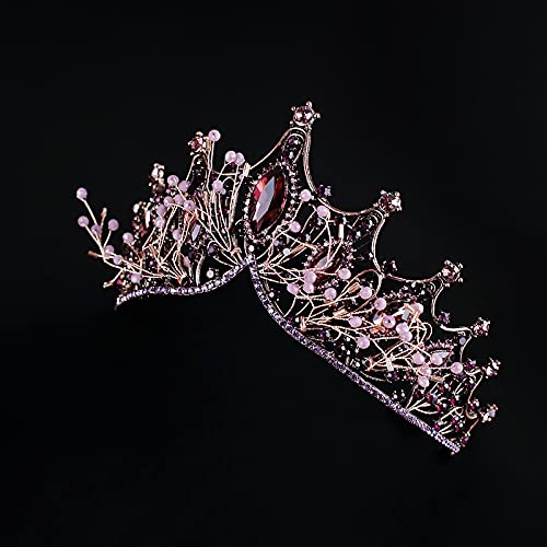 Baroque Queen Crown: Gothic Tiara for Women