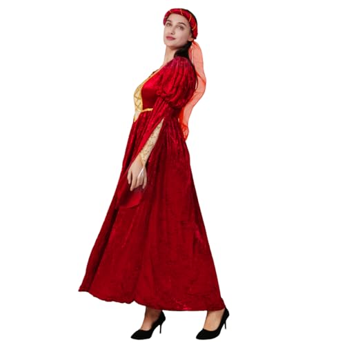 PGOND Medieval Princess Halloween Renaissance Dress Women's Costume