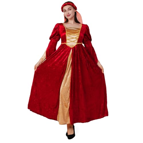 PGOND Medieval Princess Halloween Renaissance Dress Women's Costume