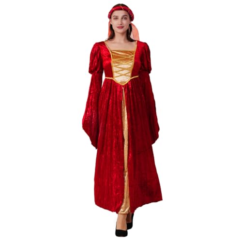 PGOND Medieval Princess Halloween Renaissance Dress Women's Costume