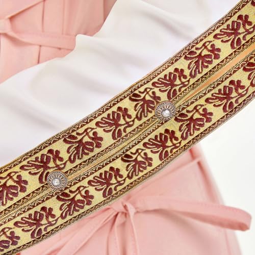 daizbella Renaissance Medieval Dress Pink Puff Sleeves Costume