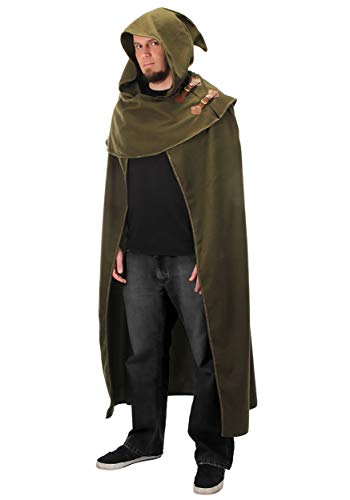 Green Elven Fantasy Cosplay Cloak for Adults