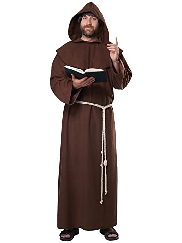 Mens Renaissance Friar Costume, Brown