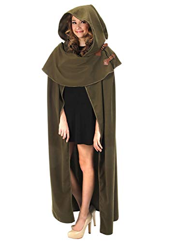 Green Elven Fantasy Cosplay Cloak for Adults