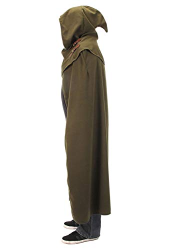 Green Elven Fantasy Cosplay Cloak for Adults