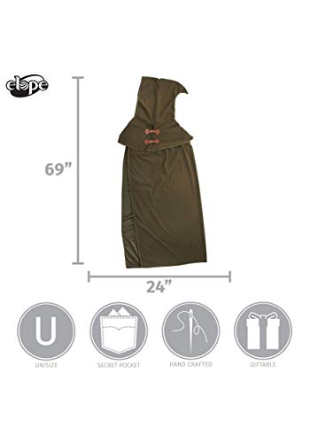 Green Elven Fantasy Cosplay Cloak for Adults