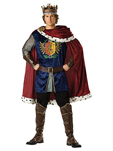 Noble King Adult Costume, Blue/Red