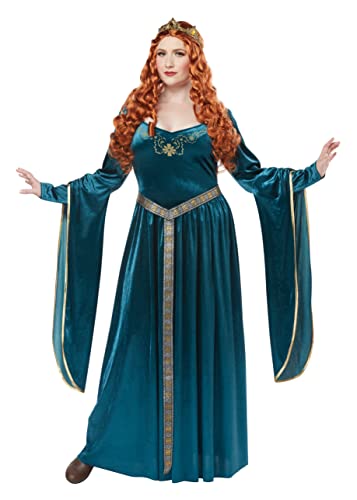 Lady Guinevere Teal Costume in Plus Size