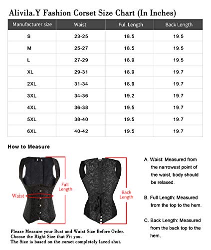 Alivila.Y Steel Boned Brocade Underbust Corset in Black
