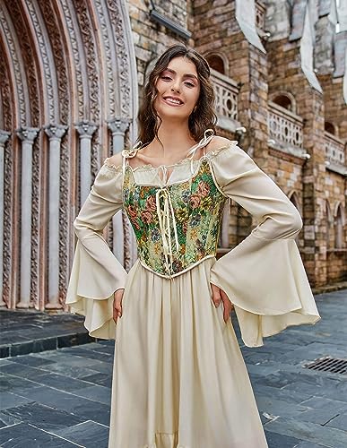 Scarlet Darkness Renaissance Women's Overbust Floral Corset