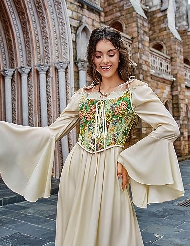 Scarlet Darkness Renaissance Women's Overbust Floral Corset