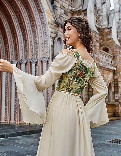 Scarlet Darkness Renaissance Women's Overbust Floral Corset