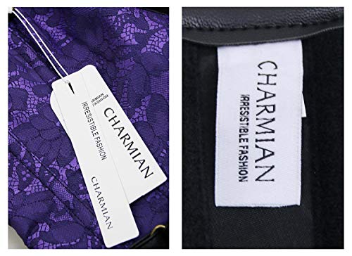Charmian Steampunk Goth Bustiers Corset Jacket Belt Purple