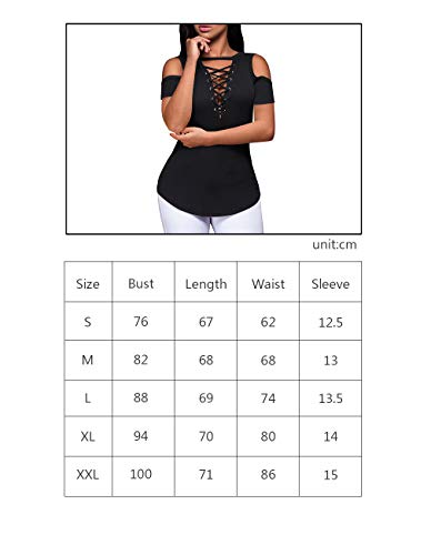 Defal Women's Goddess Lace-Up V-Neck Blouse