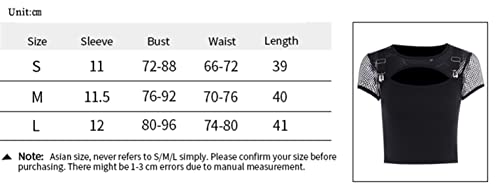 Gothic Mesh Crop Top - Y2K Style Shirt