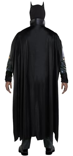 Men's Batman Costume with Cape, Belt, Mask - Standard