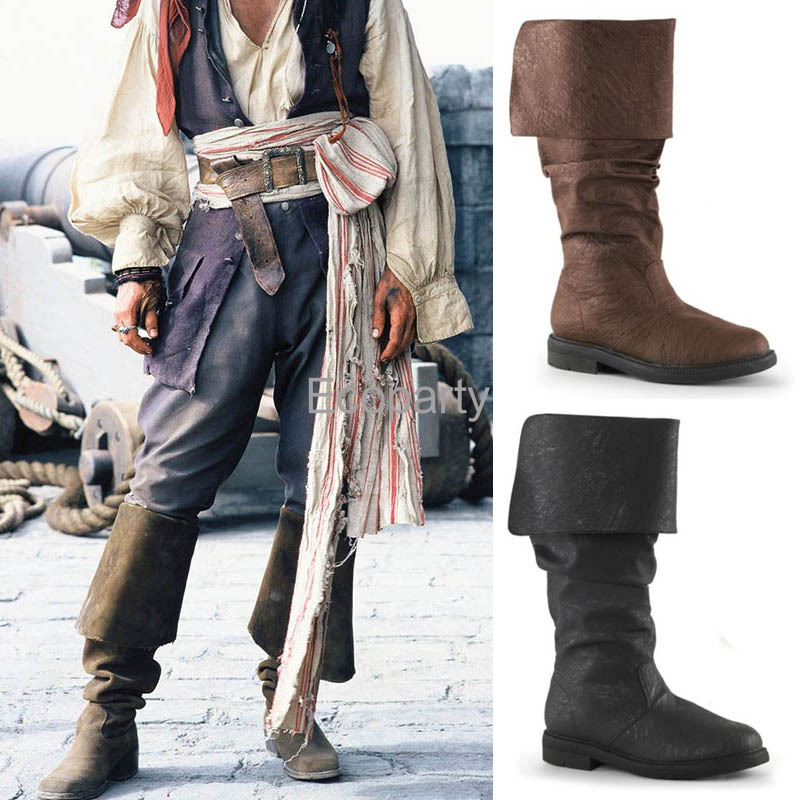 Men's Pirate Styled Leather Boots