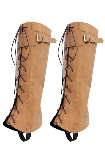 Pirate Leather Leg Covers Steampunk Gaiters Fantasy Costume