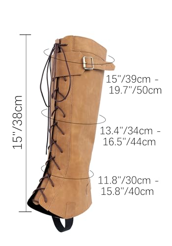Pirate Leather Leg Covers Steampunk Gaiters Fantasy Costume