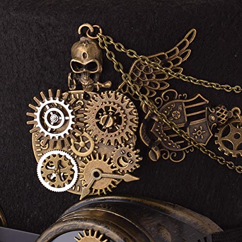 COSDREAMER Gothic Steampunk Top Hat with Goggles