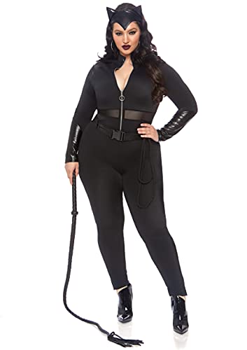 Black Cat Woman Costume Set, Plus Size