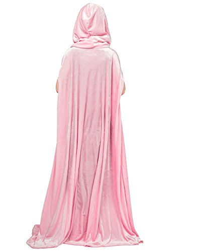 Pink Velvet Hooded Cape