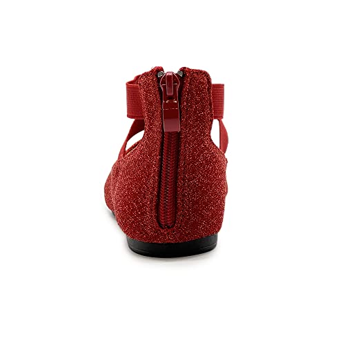 Glitter Goddess Ballet Flats - Red (Size 7.5)