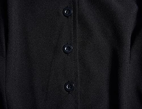 Black Victorian Blouse with Bow Tie for Women