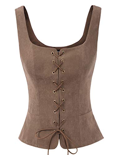 Cofee Scarlet Darkness Womens Pirate 2XL Waistcoat