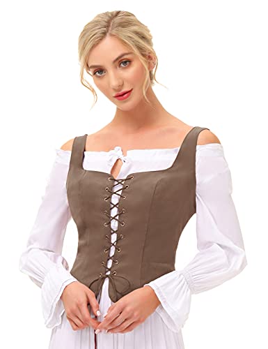 Cofee Scarlet Darkness Womens Pirate 2XL Waistcoat
