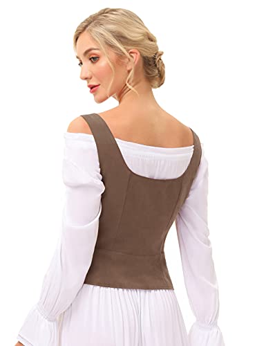 Cofee Scarlet Darkness Womens Pirate 2XL Waistcoat