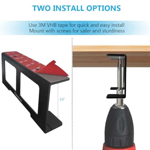 Aluminum Under Desk Mount Holder for Gaming Consoles