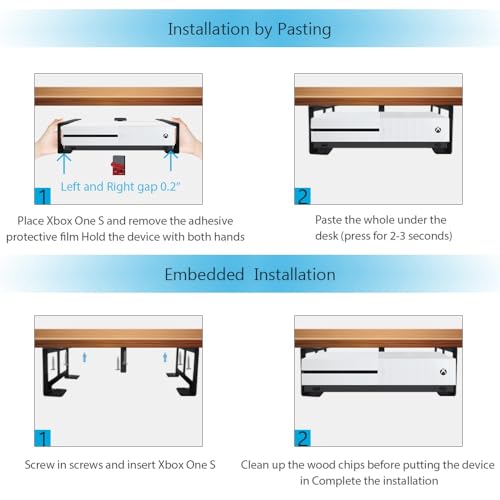 Aluminum Under Desk Mount Holder for Gaming Consoles